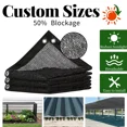 thumbnail image 1 of ColourTree 50% Shade Cloth for Plant, Black 15FT x 49FT Custom Size Outdoor Shade Tarp, Shade Cover with Upgrade Grommets and Zip Ties, Netting Sunblock Net for Vegetables Flower Garden Greenhouse, 1 of 10