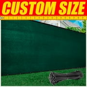 ColourTree 6' x 50' Green Fence Privacy Screen Windscreen Shade Fabric Cloth HDPE, 90% Visibility Blockage, with Grommets, Heavy Duty Commercial Grade, Cable Zip Ties Included - Custom Avalible