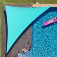 thumbnail image 1 of ColourTree 8' x 11' Turquoise Triangle Shade Sail, Heavy Duty, 1 of 8