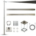 thumbnail image 1 of ColourTree, 8ft Tall Stainless Steel Sun Shade Sail Pole & Mounting Height Adjustable, 1 of 7