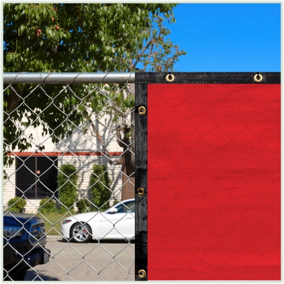 ColourTree 90% 10' x 28' Red Custom Size Dog Shade Cover Canopy Shade Cloth/ Privacy Screen with Grommets for Pergola, Outdoor, Patio, Garden Fence, Apartments Railing (We Make Custom Size )