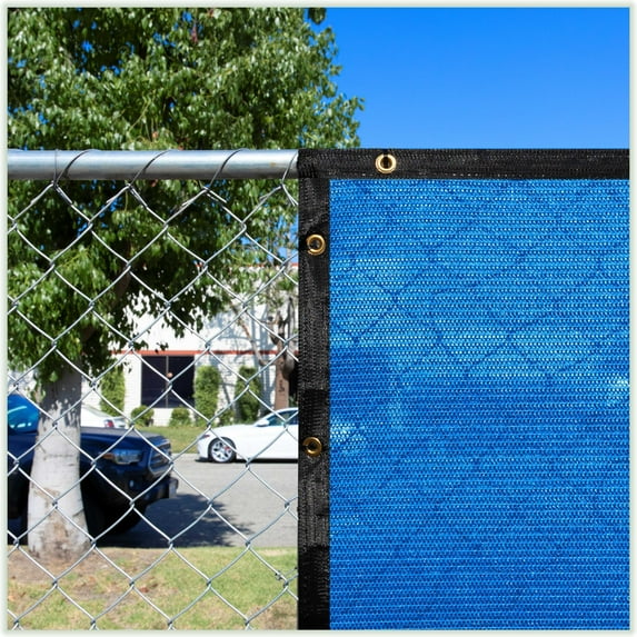 ColourTree 90% 4' x 12' Blue Custom Size Dog Shade Cover Canopy Shade Cloth/ Privacy Screen with Grommets for Pergola, Outdoor, Patio, Garden Fence, Apartments Railing (We Make Custom Size )