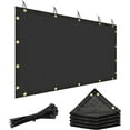 thumbnail image 1 of ColourTree 90% 8' x 15' Black Custom Size Shade Cloth/ Privacy Screen with Grommets for Pergola, Outdoor, Patio, Garden Fence, Apartments Railing, Dog Kennel Cover Canopy （We Make Custom Size ), 1 of 8