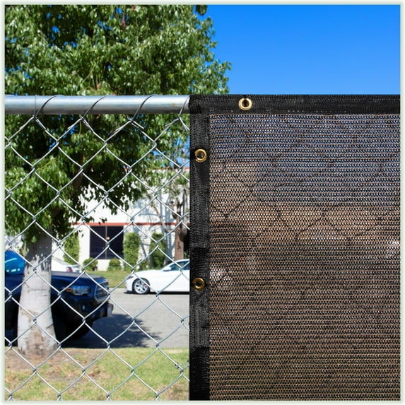 ColourTree 90% 9' x 21' Brown Custom Size Dog Shade Cover Canopy Shade Cloth/ Privacy Screen with Grommets for Pergola, Outdoor, Patio, Garden Fence, Apartments Railing (We Make Custom Size )