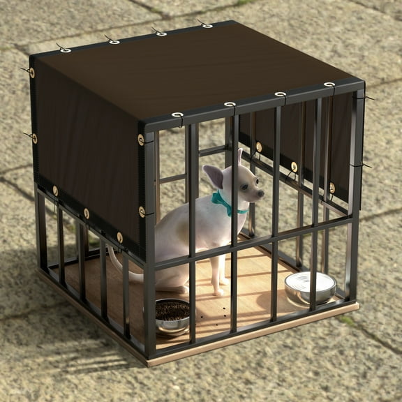 ColourTree 90% Sunblock Fabric 7x8' Brown Custom Size Waterproof Shade Cloth/Privacy Screen with Grommets for Pergola, Outdoor, Patio, Garden Fence, Apartments Railing Cover Canopy