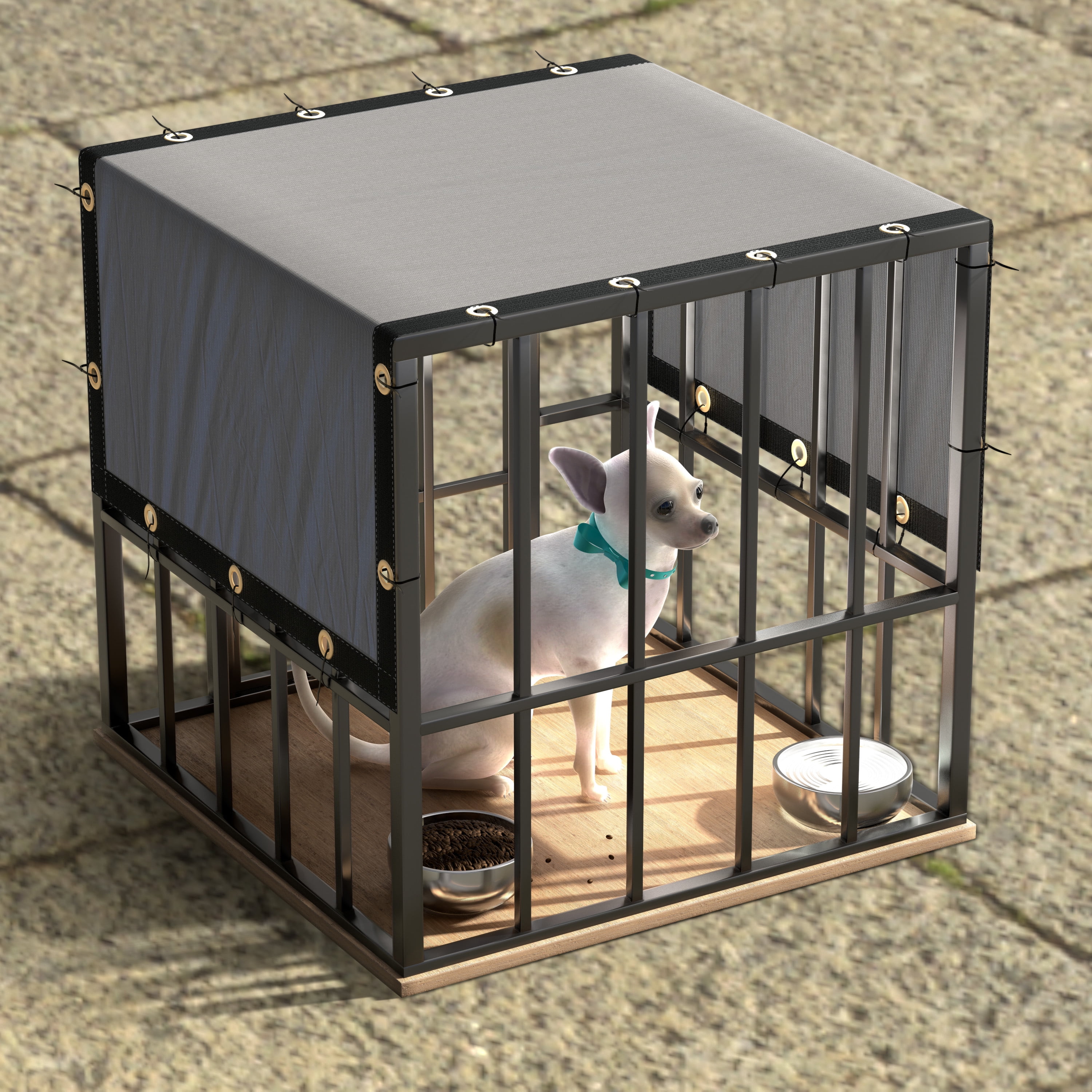 ColourTree 90 Sunblock Fabric 8x20' Grey Custom Size Waterproof Shade