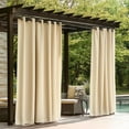 thumbnail image 1 of ColourTree Outdoor Curtains for Patio, Waterproof Outside Curtains Premium Weatherproof Privacy Curtains for Porch Pergola Deck Backyard, 54W x 84L inch, Beige (Blackout), 1 Panel, 1 of 9