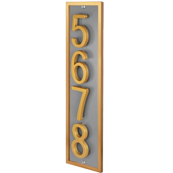 ColourTree Floating House Numbers Sign, Personalized Vertical or Horizontal Aluminum Plaque with a Sleek Protective Frame, Custom Modern Address Plaque for Front Door, Made in USA