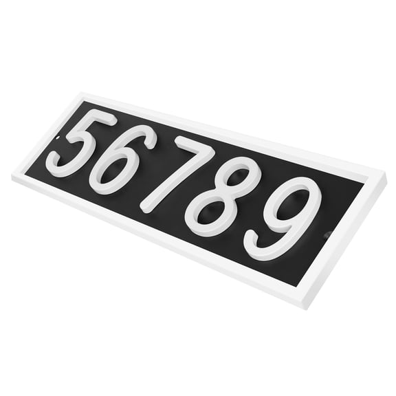 ColourTree Flush Mount House Numbers Sign, Personalized Vertical or Horizontal Aluminum Plaque with a Sleek Protective Frame, Custom Modern Address Plaque for Front Door, Made in USA