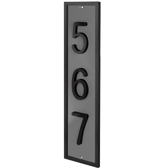 ColourTree Flush Mount House Numbers Sign, Personalized Vertical or Horizontal Aluminum Plaque with a Sleek Protective Frame, Custom Modern Address Plaque for Front Door, Made in USA