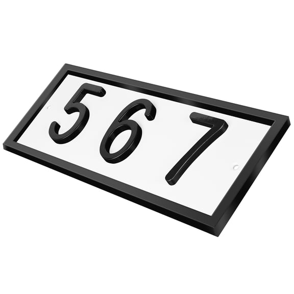 ColourTree Flush Mount House Numbers Sign, Personalized Vertical or Horizontal Aluminum Plaque with a Sleek Protective Frame, Custom Modern Address Plaque for Front Door, Made in USA