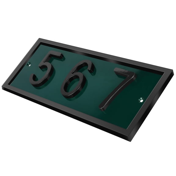 ColourTree Flush Mount House Numbers Sign, Personalized Vertical or Horizontal Aluminum Plaque with a Sleek Protective Frame, Custom Modern Address Plaque for Front Door, Made in USA