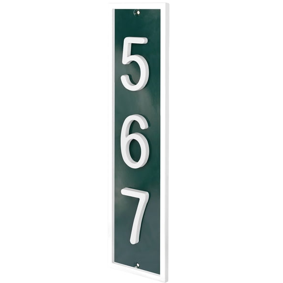 ColourTree Flush Mount House Numbers Sign, Personalized Vertical or Horizontal Aluminum Plaque with a Sleek Protective Frame, Custom Modern Address Plaque for Front Door, Made in USA