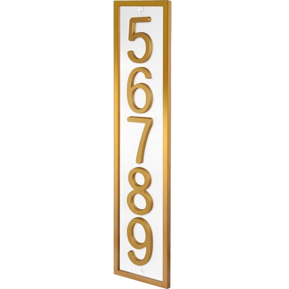 ColourTree Flush Mount House Numbers Sign, Personalized Vertical or Horizontal Aluminum Plaque with a Sleek Protective Frame, Custom Modern Address Plaque for Front Door, Made in USA