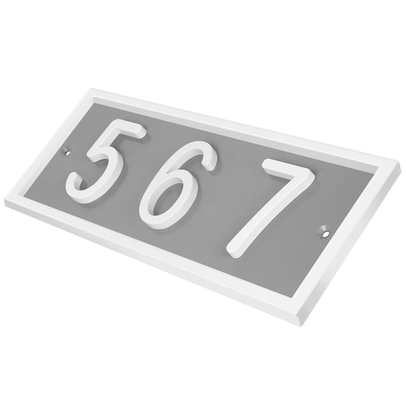 ColourTree Flush Mount House Numbers Sign, Personalized Vertical or Horizontal Aluminum Plaque with a Sleek Protective Frame, Custom Modern Address Plaque for Front Door, Made in USA