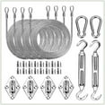 thumbnail image 1 of ColourTree Hardware Kit Set for Rectangle/Square Sun Shade Sails Canopy, Easy-Tensioning, 316 Military-Grade Stainless Steel(6 Inch Hardware Kit + Cables), 1 of 8