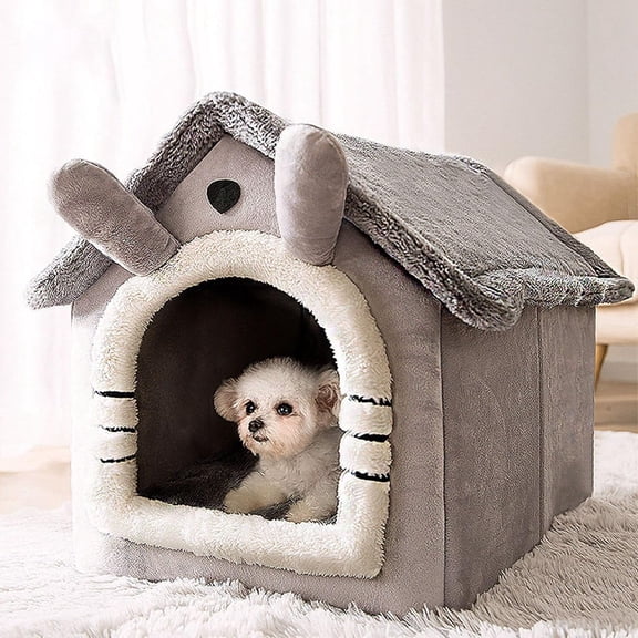 ColourTree Indoor Warm Dog House Soft Pet Bed Tent House Dog Kennel Cat Bed with Removable Cushion Suitable Large Pets