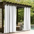 thumbnail image 1 of ColourTree Outdoor Curtains for Patio, Waterproof Outside Curtains Premium Weatherproof Privacy Curtains for Porch Pergola Deck Backyard, 54W x 100L inch, White, 2 Panels, 1 of 9