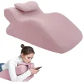 thumbnail image 1 of ColourTree Pink Adult Ergonomic Memory Foam Bed Triangle Wedge Pillow Headboard with Face Down Massage Prone Pillow Function for Reading, with Washable Cover, 1 of 7