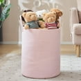 thumbnail image 1 of ColourTree Pink Woven Rope Laundry Hamper Basket, 58L Tall Laundry Basket for Blanket Organizer- Clothes Hamper for Bedroom Storage, 1 of 6