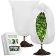 thumbnail image 1 of ColourTree Plant Covers Freeze Protection White 4 Packs 31.5" W x 47.3" H Shrub Covers with Zipper and Drawstring, Frost Cloth for Winter, Outdoor Plant Blankets for Cold Weather, 1 of 6