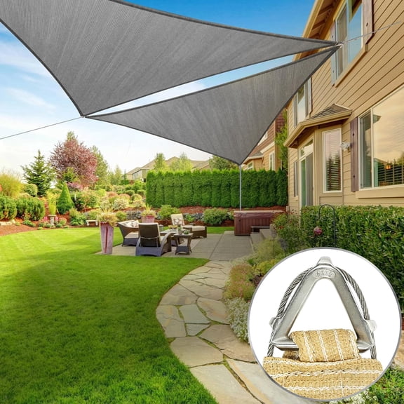 ColourTree Pro Ring 9' x 12' x 15' Grey Right Triangle Customized Size Sun Shade Sail,Commercial Grade Canopy, Reinforced Corners & Edges, 260 GSM Fabric Heavy Duty -3 Years Warranty