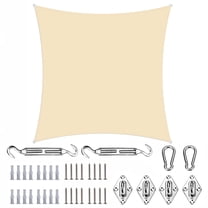 ColourTree Rectangle Sun Shade Sail with Hardware Kit - 95% UV Block & Waterproof Patio Canopy, Outdoor Garden Carport Cover