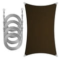 thumbnail image 1 of ColourTree Rectangle Super Ring Sun Shade Sail Canopy Awning Shades With 12 Feet Stainless Steel Wire Cable Rope Cable 4 PCS Set for Patio - Commercial Standard Heavy Duty - 260 GSM, 1 of 9