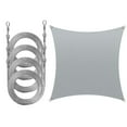 thumbnail image 1 of ColourTree Rectangle Super Ring Sun Shade Sail Canopy Awning Shades With 12 Feet Stainless Steel Wire Cable Rope Cable 4 PCS Set for Patio - Commercial Standard Heavy Duty - 260 GSM, 1 of 9
