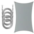 thumbnail image 1 of ColourTree Rectangle Super Ring Sun Shade Sail Canopy Awning Shades With 12 Feet Stainless Steel Wire Cable Rope Cable 4 PCS Set for Patio - Commercial Standard Heavy Duty - 260 GSM, 1 of 9