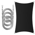 thumbnail image 1 of ColourTree Rectangle Super Ring Sun Shade Sail Canopy Awning Shades With 12 Feet Stainless Steel Wire Cable Rope Cable 4 PCS Set for Patio - Commercial Standard Heavy Duty - 260 GSM, 1 of 9