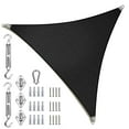 thumbnail image 1 of ColourTree Triangle Super Ring Shade Sail with 10" Hardware Kit, Breathable 260GSM Fabric, Reinforced Edges, 1 of 10