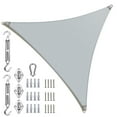 thumbnail image 1 of ColourTree Triangle Super Ring Shade Sail with 10" Hardware Kit, Breathable 260GSM Fabric, Reinforced Edges, 1 of 10