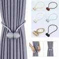thumbnail image 1 of ColourTree White 2PCS Magnetic Curtain Tiebacks - Stylish Holdbacks and Accessories for Curtains, 1 of 4