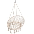 thumbnail image 1 of ColourTree White Claes Hammock Chair Macrame Swing Chair for Indoor and Outdoor Use, 1 of 6