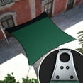 thumbnail image 1 of ColourTreeUSA  Square Sun Shade Sail Reinforced Super Ring HDPE Mesh Fabric Screen Canopy UV Block 260 GSM 20' x 20' - Green, 1 of 5
