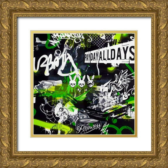 Colourblind Suicide 12x12 Gold Ornate Wood Framed with Double Matting Museum Art Print Titled - Society