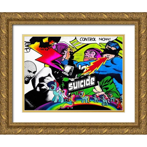 Colourblind Suicide 14x12 Gold Ornate Wood Framed with Double Matting Museum Art Print Titled - Whatever You Like