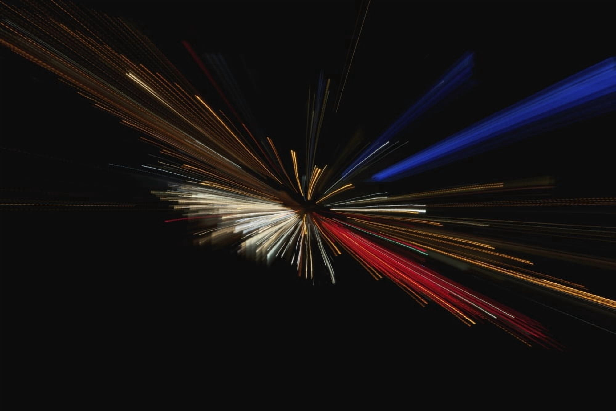 Coloured lights in a burst against a black background Moskva Moscow Ukraine Canvas Art - Nick Dale Design Pics (18 x 12)