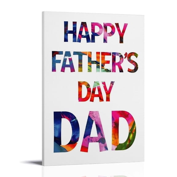 Colourful Abstract Print Father's Day Gifts Meaningful Artwork Time Passes Slowly And We Are Grateful That Fatherly Love Will Last Forever Canvas Posters Wall Art