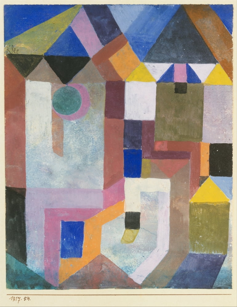 Colourful Architecture 1917 Canvas Art - Paul Klee (18 x 24)