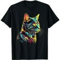 thumbnail image 1 of Colourful Art Cat Motif Animal Cat T-Shirt, 1 of 3