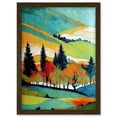 thumbnail image 1 of Colourful Autumn Landscape Scotland Hillside Forest Oil Painting Artwork Framed Wall Art Print A4, 1 of 4