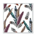 thumbnail image 1 of Colourful Boho Art Feather Set V 16 in x 16 in Framed Painting Canvas Art Print, by Designart, 1 of 5