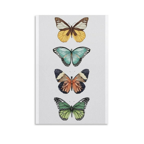 Colourful Butterfly 3 Wall Art Poster Scroll Canvas Painting Picture Living Room Decor Home 20x30inch(50x75cm)