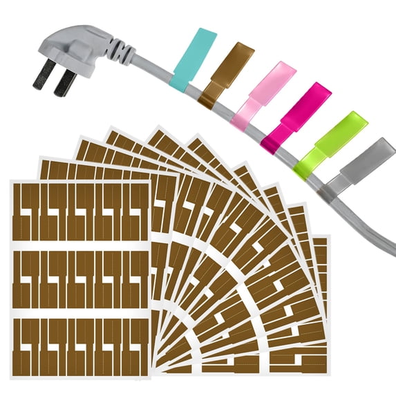 Colourful Cable Labels Stickers, Tear Self-Adhesive Cable Tags, Waterproof Wire Cord Label Cable Stickers for Marking & Organizing Cables In office, Home, Class (10 PCS)