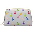thumbnail image 1 of Colourful Chocolate Candy Print Makeup Bag, Large Capacity Travel Cosmetic Bag for Women Girls- Travel Toiletry Bag Leather Portable Waterproof Makeup Case Organizer with Handle, 1 of 4