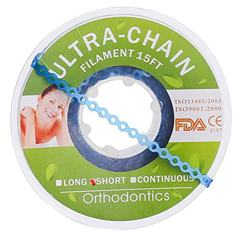Colourful Dental Orthodontic Elastic Rubber Band Power Chain for Braces