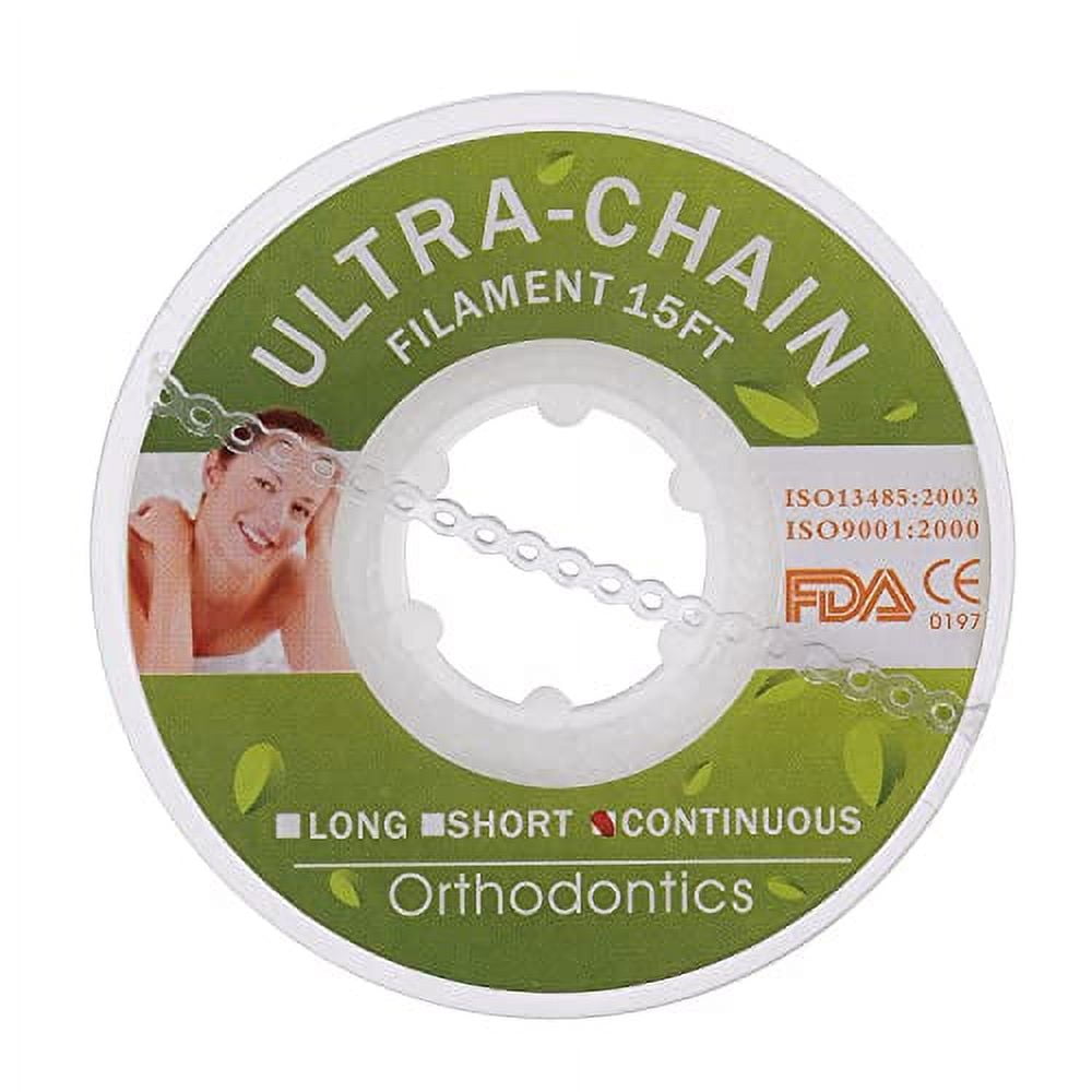 15 FT Short Size Black Dental Orthodontic Elastic Power Chain Spool - Ultra Spool For Braces