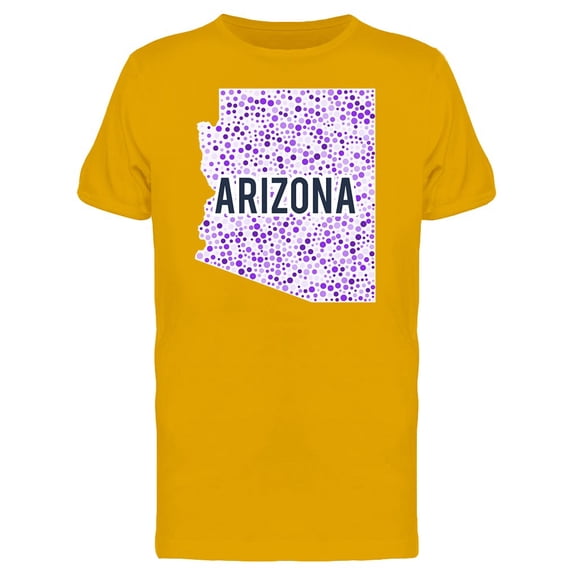 Colourful Dotted Map Of The State Of Arizona. Tee Men's -Image by Shutter